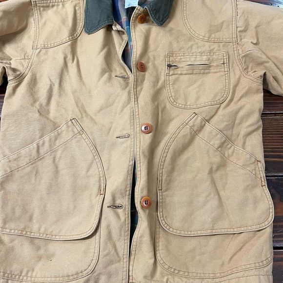 L.L. Bean Jackets & Coats Vintage Ll Bean Canvas Chore Plaid Lined